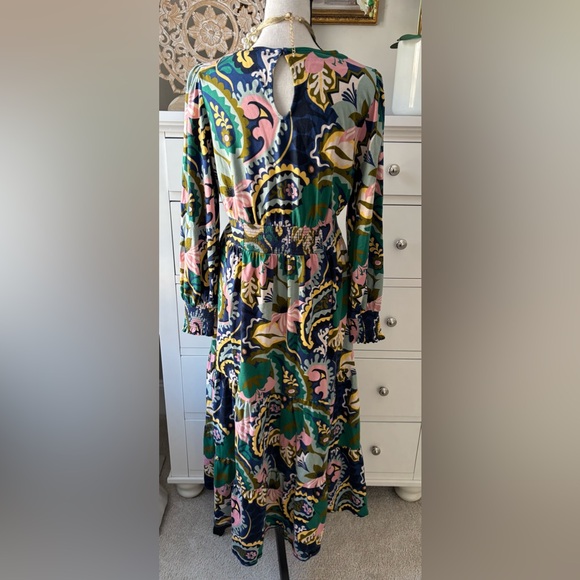 BODEN Sz 8 Tabitha Tiered Jersey Dress Colorful Like New - Picture 8 of 15